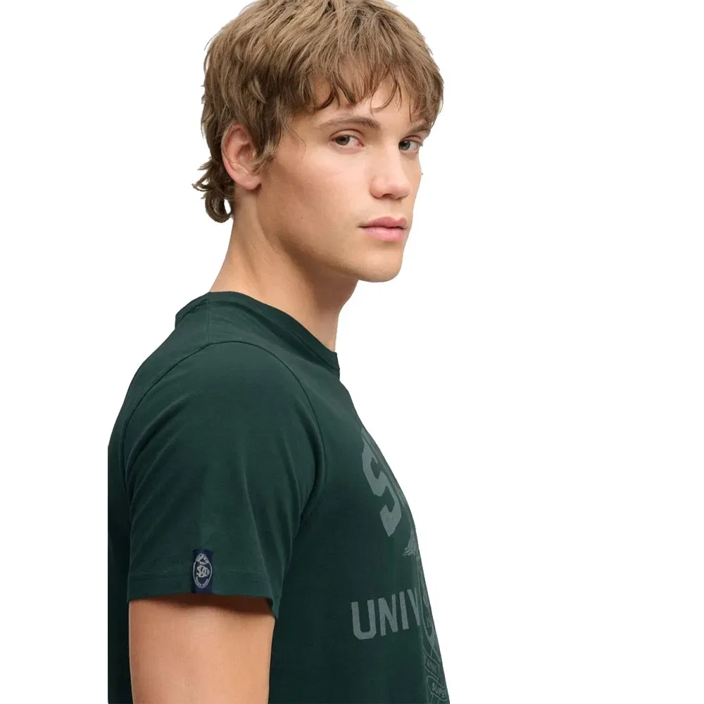 Мужская футболка с принтом Gothic Varsity Superdry, Green — фото 4