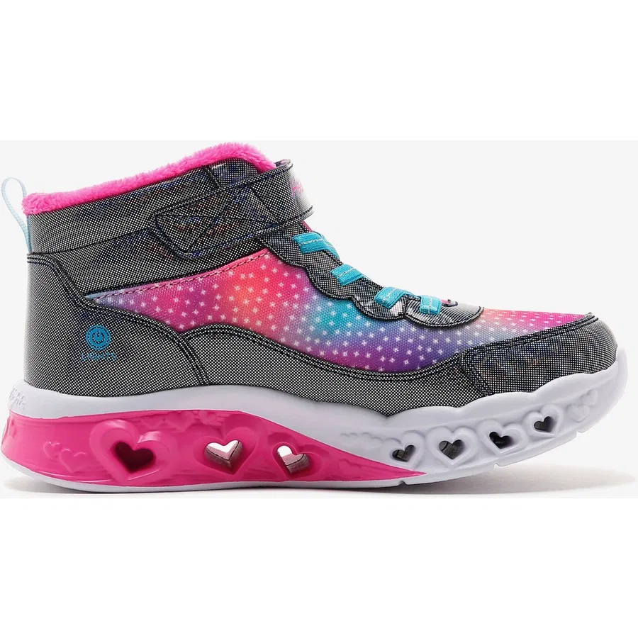 Ботинки высокие с подсветкой Flutter Heart Lights Skechers, Темно-синий — фото 2