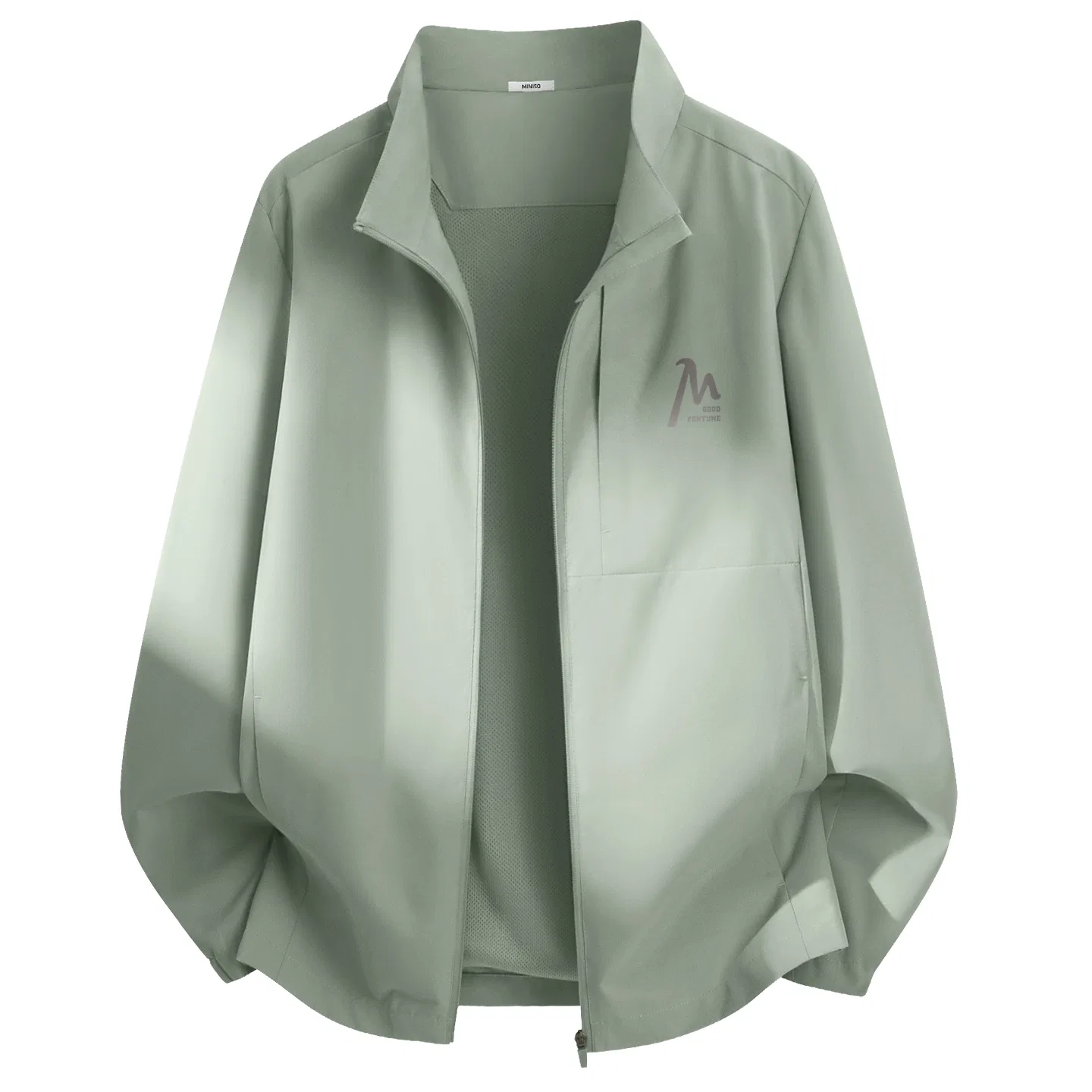 Детская куртка с воротником-стойкой Miniso, Gray Green