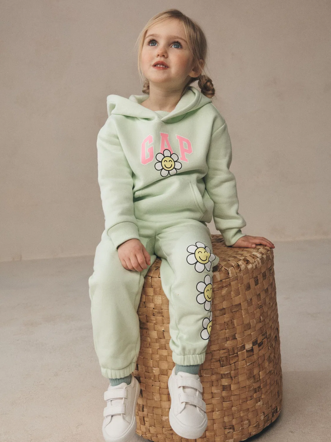 Худи Relaxed Logo Hoodie Gap, зеленый