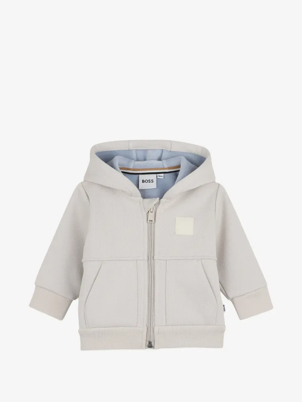 Комплект из худи и брюк с нашивкой-логотипом Boss Kidswear, бежевый — фото 3