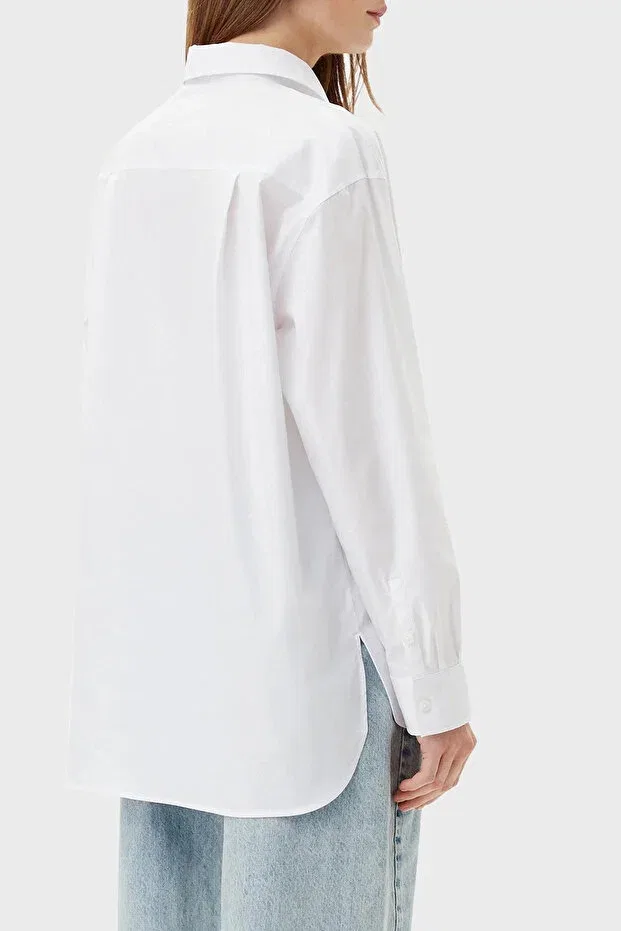 Женская классическая рубашка с длинным рукавом Calvin Klein, White — фото 2