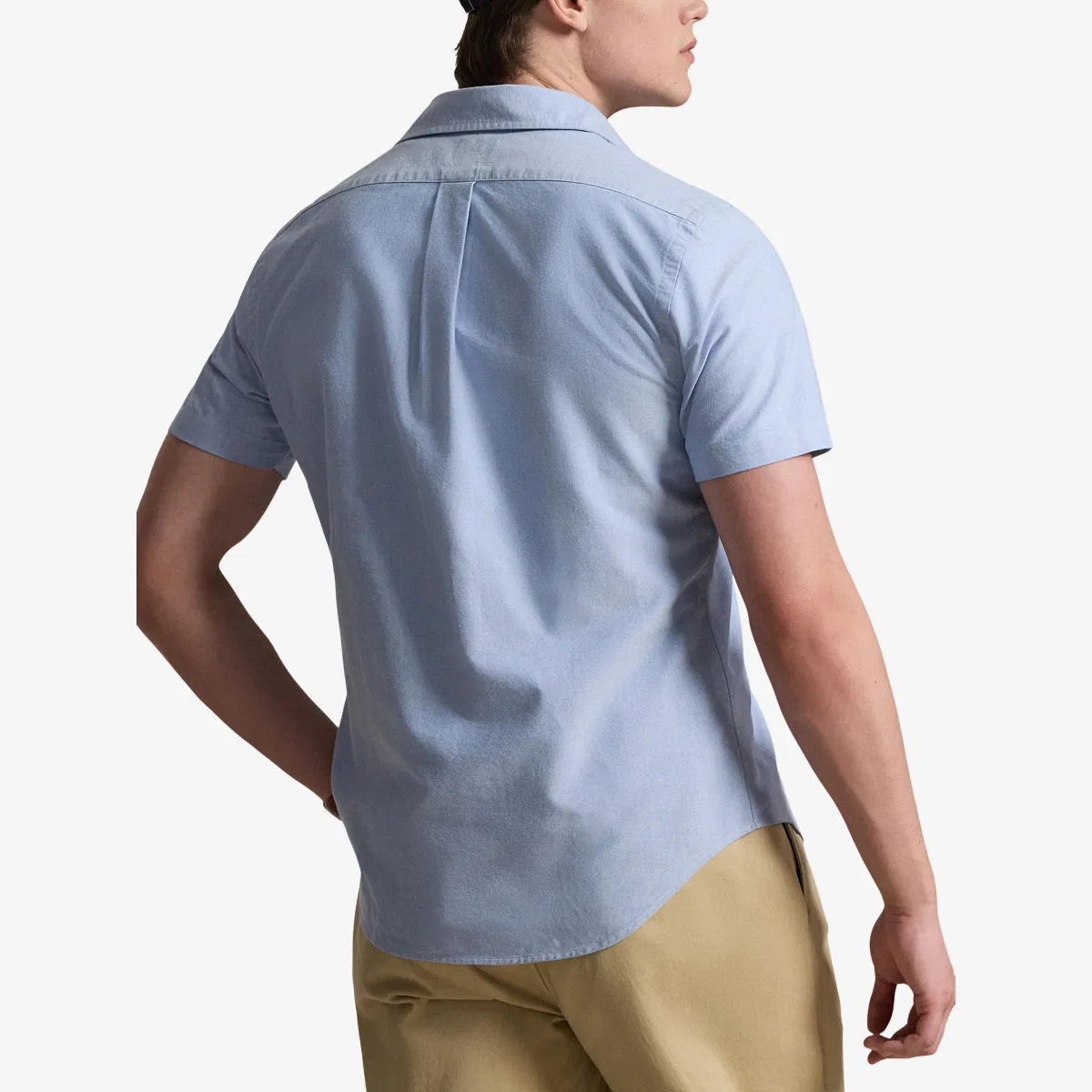 Хлопковая рубашка-оксфорд с вышитым логотипом Polo Ralph Lauren, синий — фото 4
