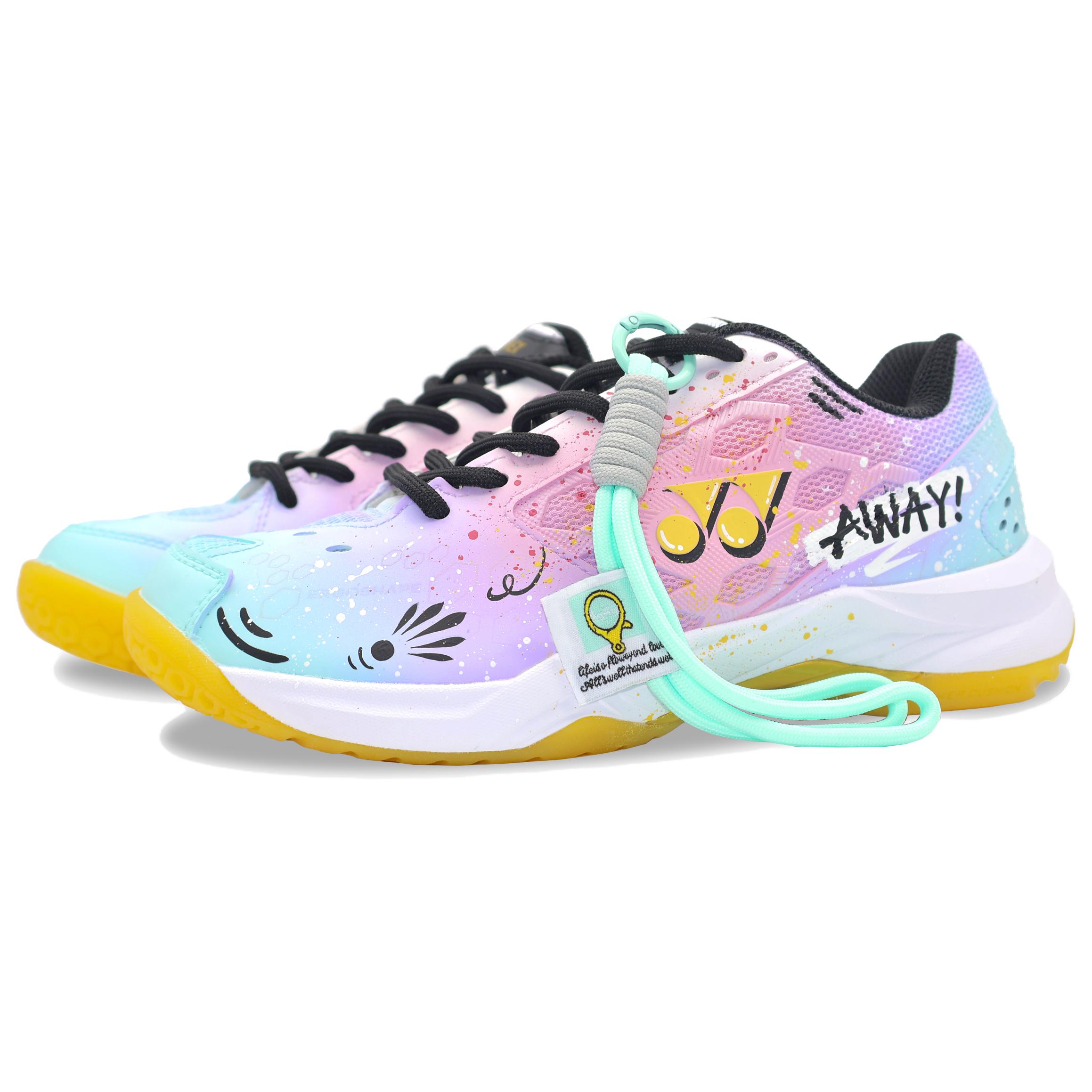 Power Cushion амортизация, износостойкие низкие кроссовки для бадминтона Unisex YONEX, Dazzling Color Tricolor — фото 4