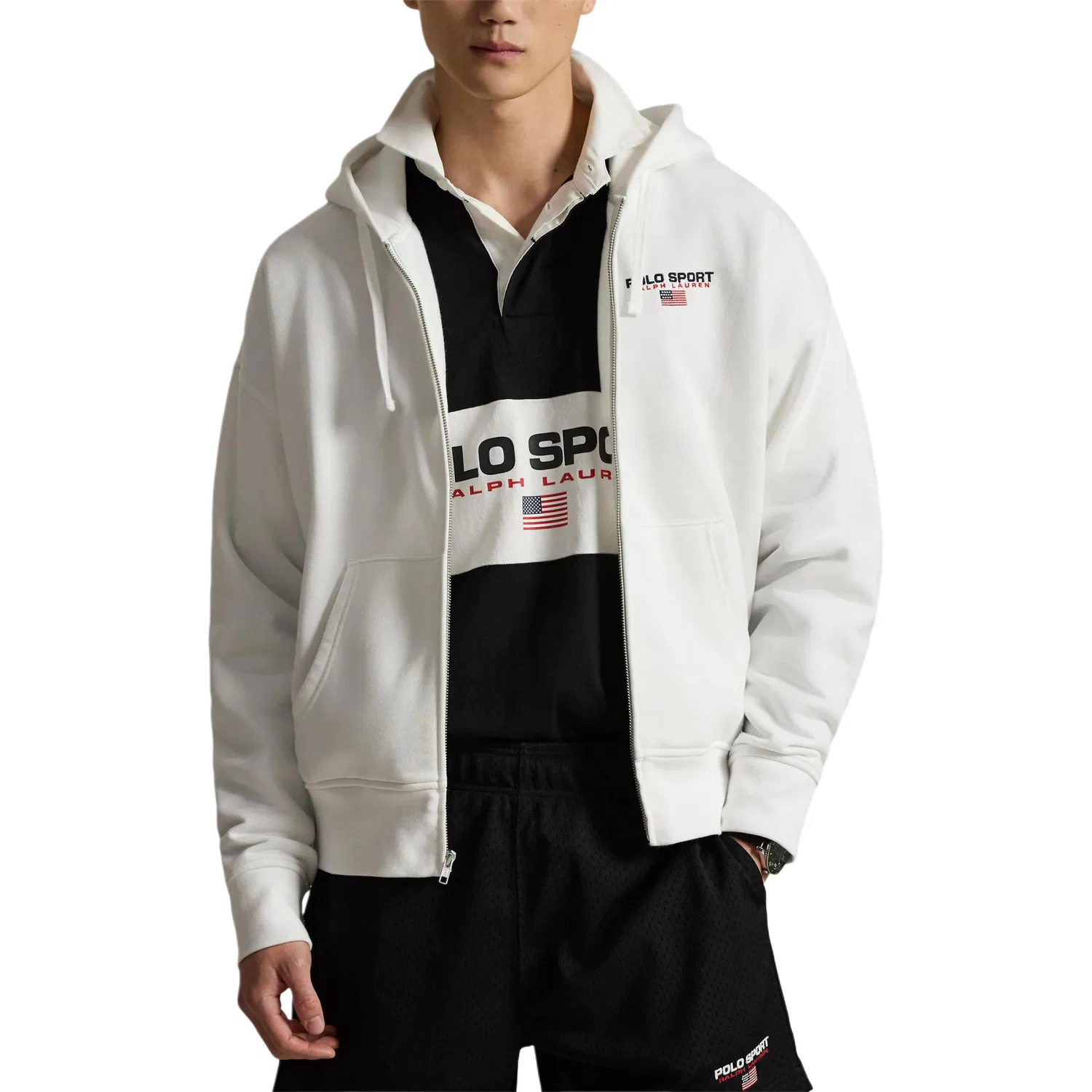 Свитшот свободного кроя Polo Sport SS26 Unisex Polo Ralph Lauren, White — фото 3