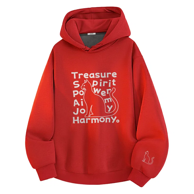 Детский худи утепленный с капюшоном MINISO, Fall Winter Thermal Velvet Red
