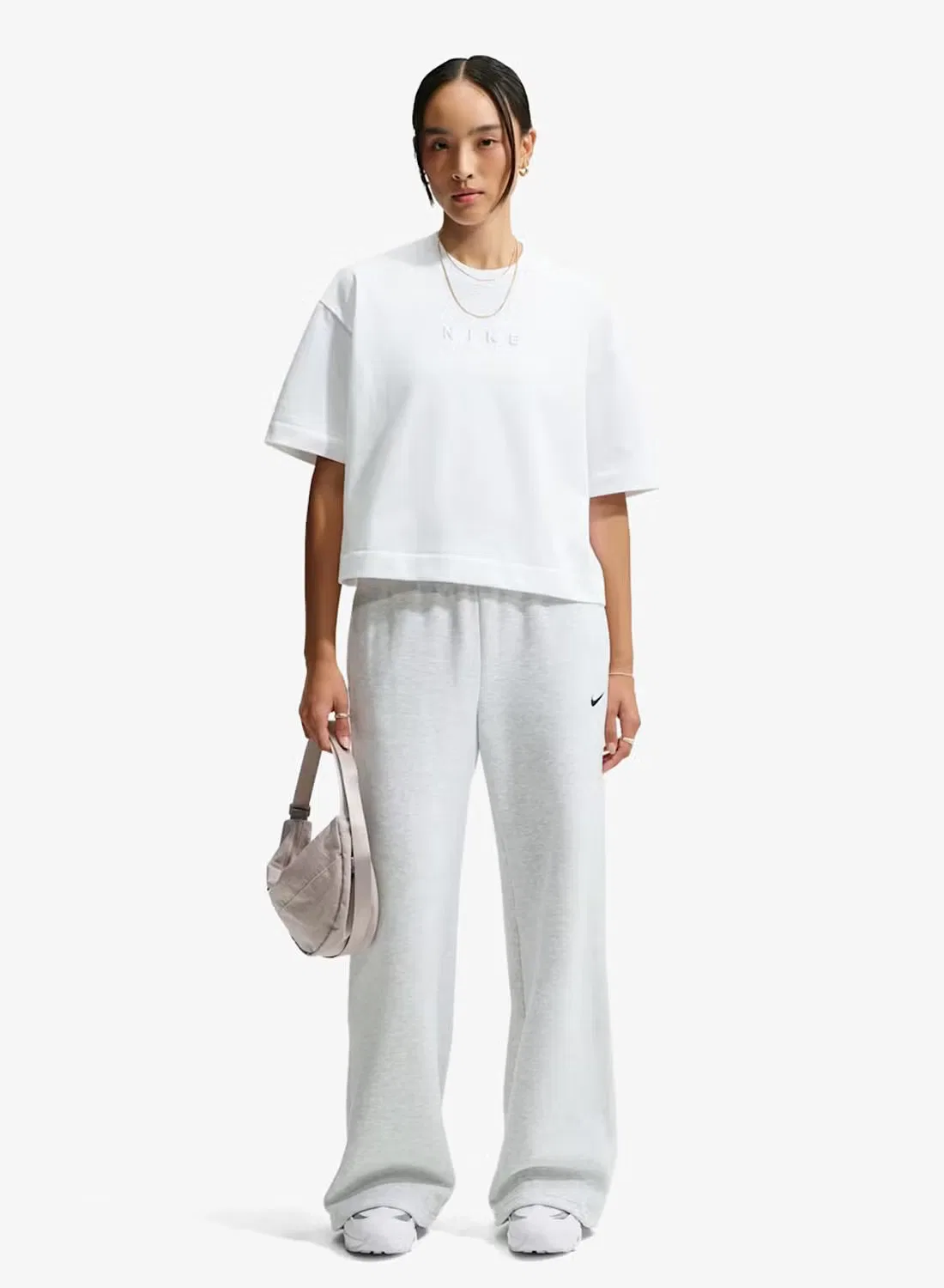 Футболка с принтом W Nsw Luxe Ss Tee Boxy Fa26 Nike, белый — фото 4