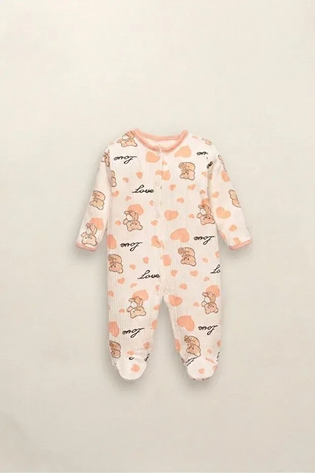 Детский комплект боди и пинеток для девочек с принтом Basics Mielco, Multicolor — фото 2