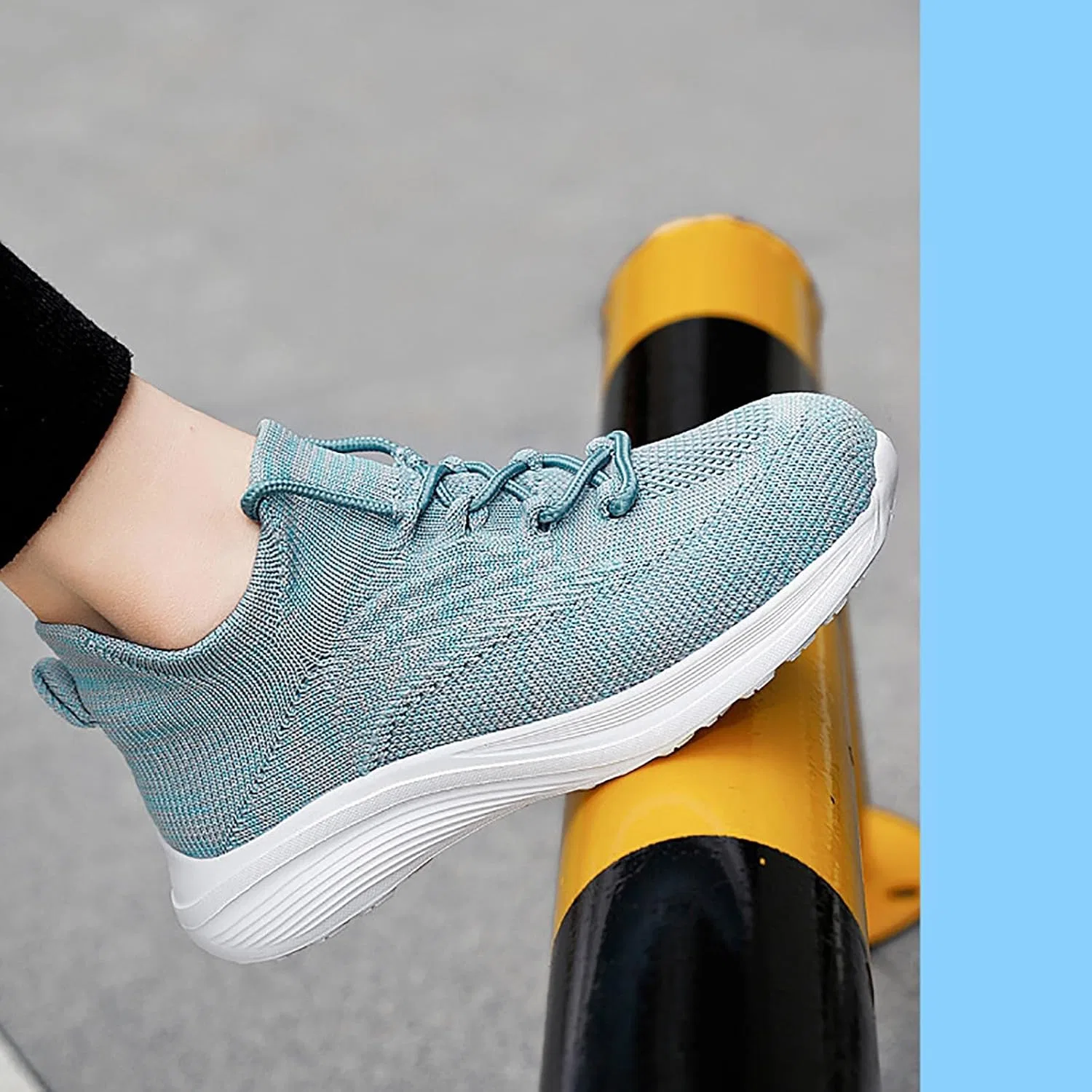Детские кроссовки для девочек с дышащей сеткой, Light Blue — фото 3