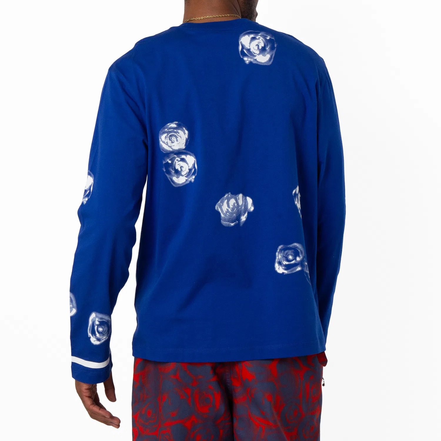 Футболка с длинным рукавом с принтом Rose Cotton Long-Sleeved T-Shirt Burberry, Knight — фото 4