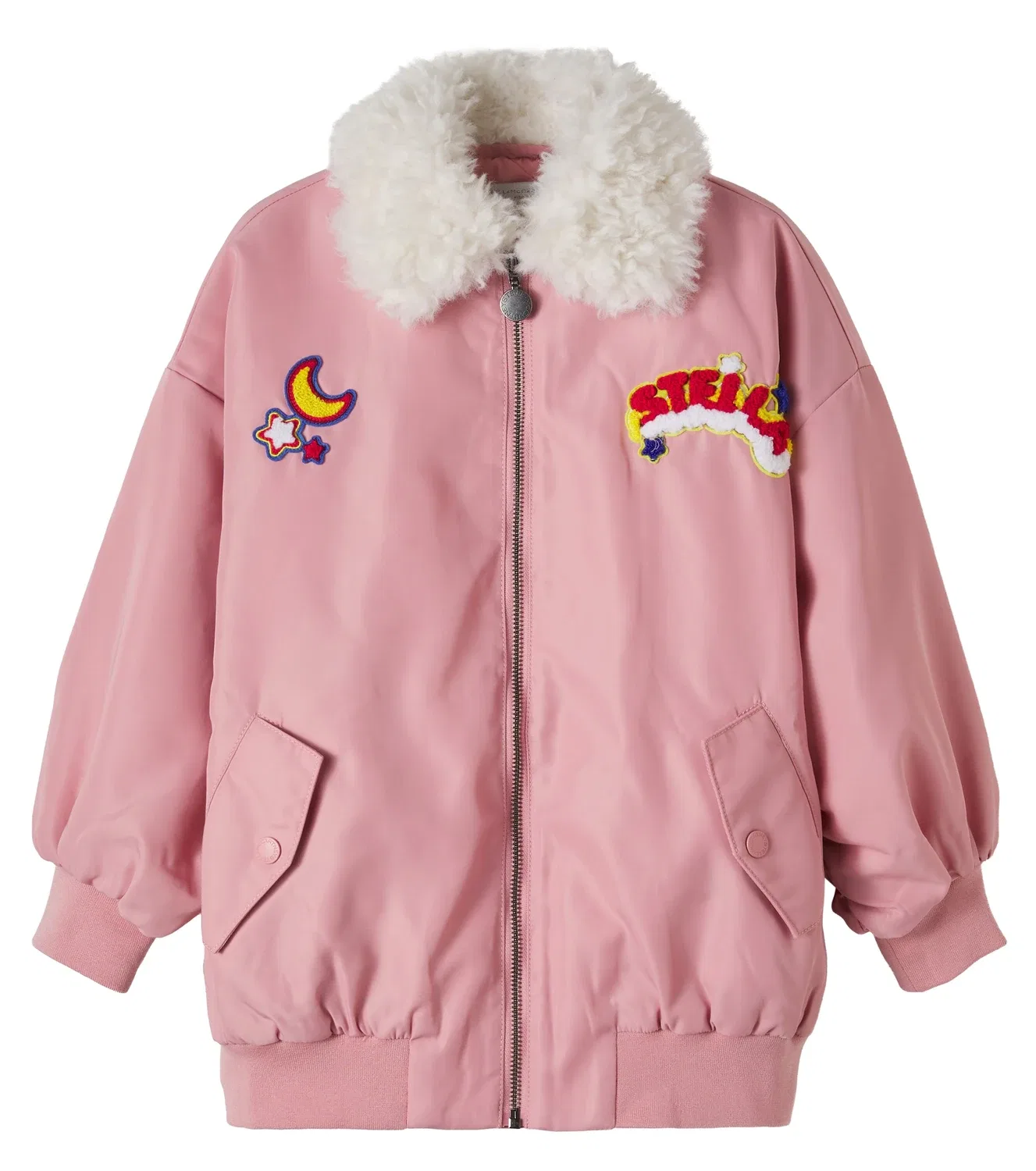 Легкая куртка с молнией Stella Mccartney Kids, розовый