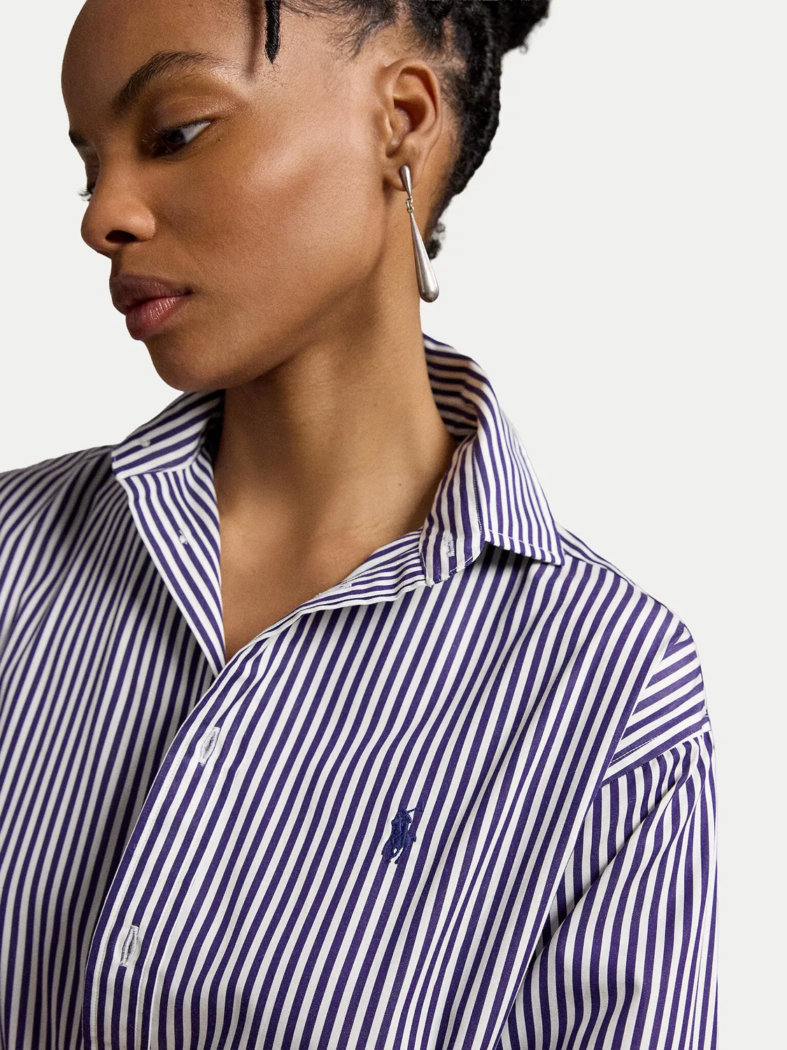 Женская рубашка стандартного кроя Polo Ralph Lauren, фиолетовый — фото 4
