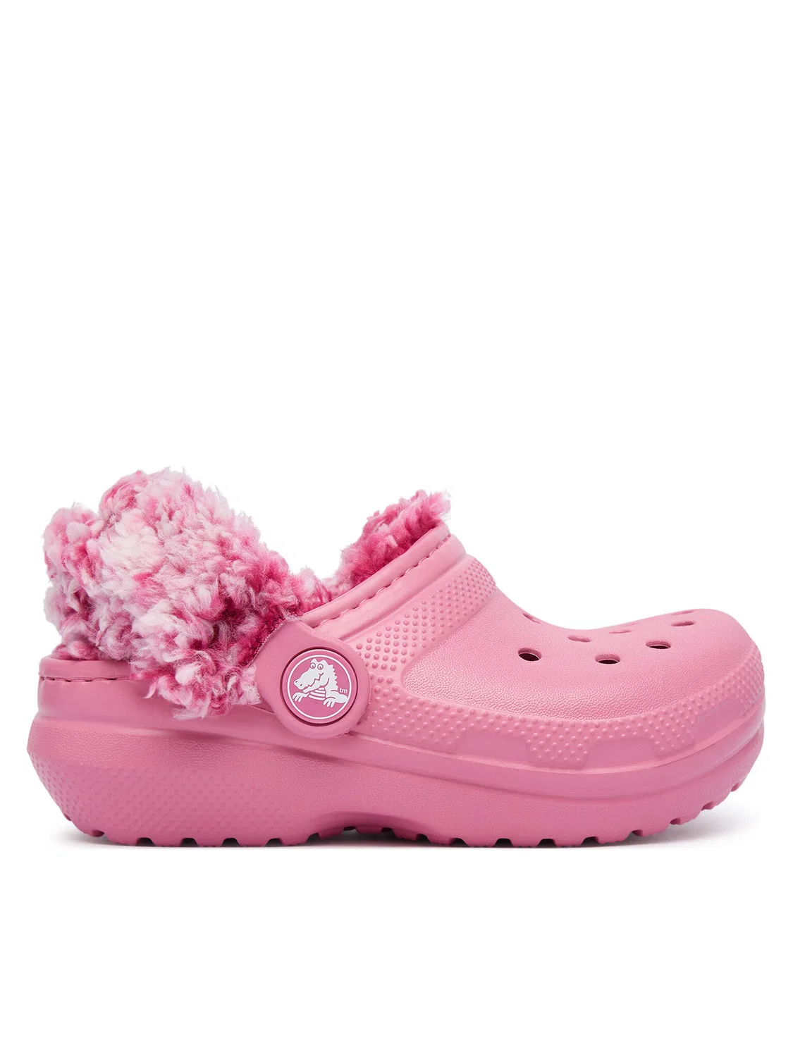 Шлепанцы для девочки Classic Fleece Lined Clog Crocs, розовый