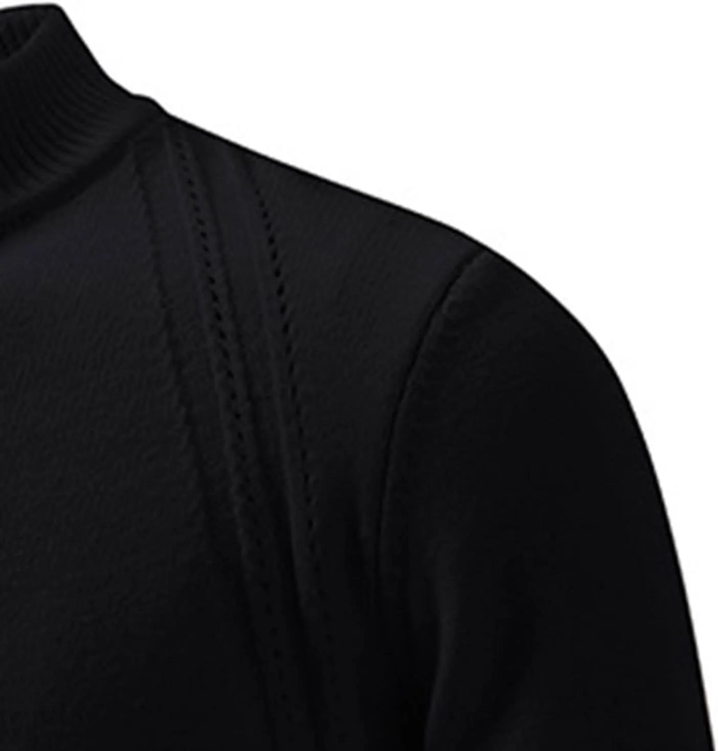Мужской пуловер с четвертью молнии Slim Fit легкий свитер Casual Mock Neck — фото 3