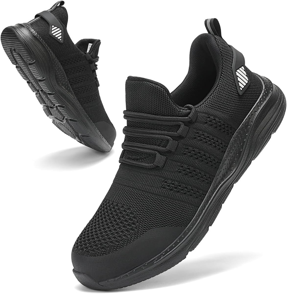 

Мужская обувь с стальным носком, защита от проколов, удобные кроссовки, легкие, дышащие, противоскользящие строительные туфли Suvysoo, черный