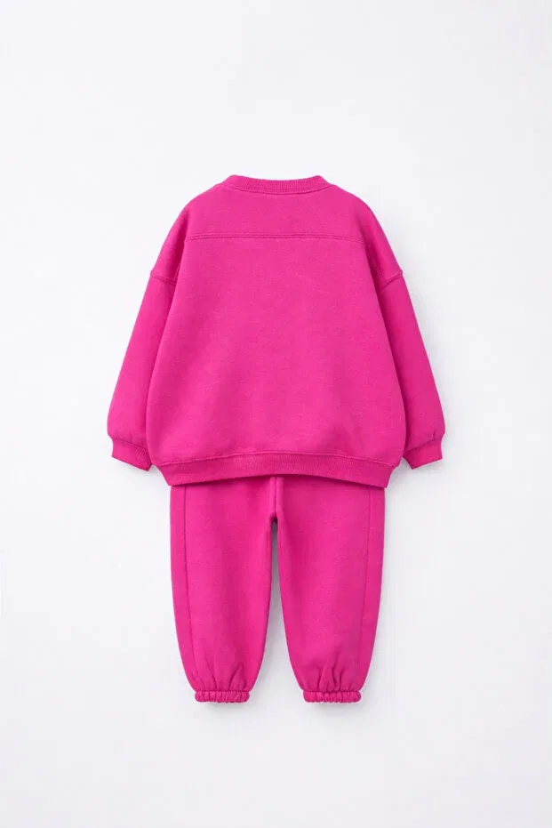 Детский спортивный костюм для девочек оверсайз Fasardi, Fuchsia — фото 2