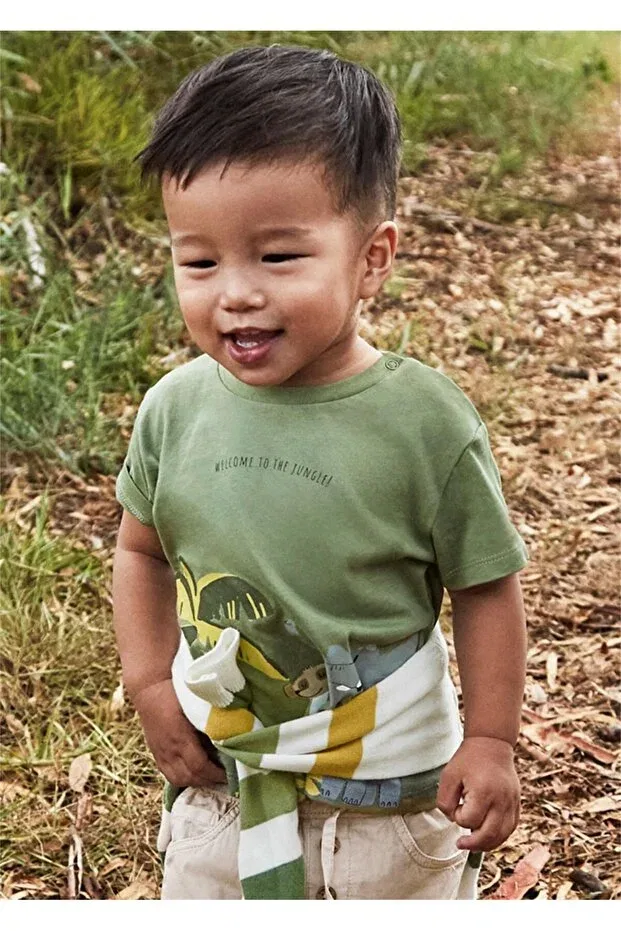 Детская футболка с принтом для мальчиков Jungle T-shirt Mayoral, Green