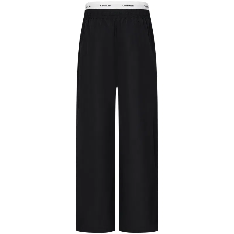 Женские брюки свободного кроя с широкими штанинами Calvin Klein, Space Black — фото 3