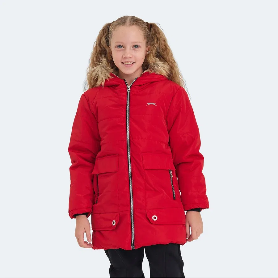 Детский утепленный пуховик с капюшоном Slazenger Camelia, Бежевый