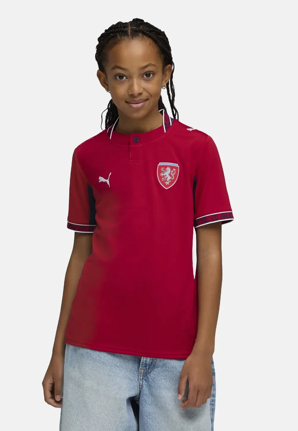 Tschechien 2026 heimtrikot - футбольная футболка Puma, Dark Cherry- Navy — фото 2