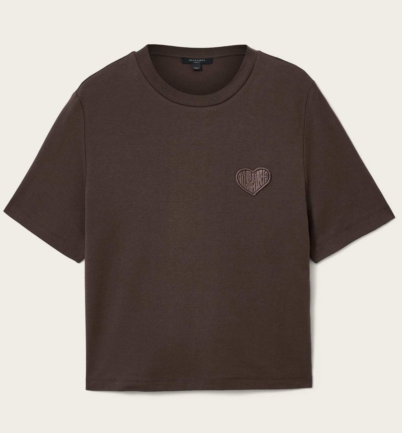 

Футболка AllSaints Lover Lisa Embroidered, коричневый