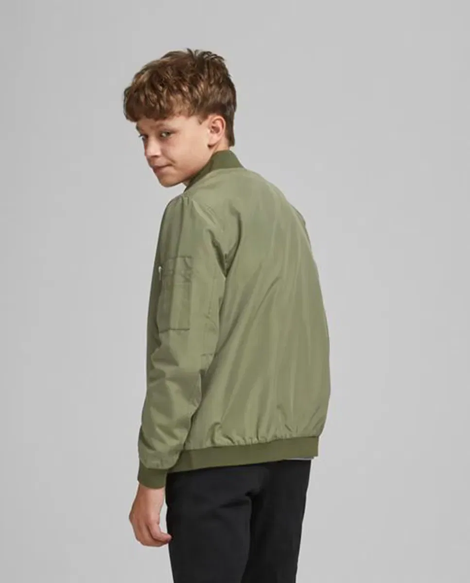 Детская куртка-бомбер для мальчиков вискозная Jack & Jones, Verde — фото 2