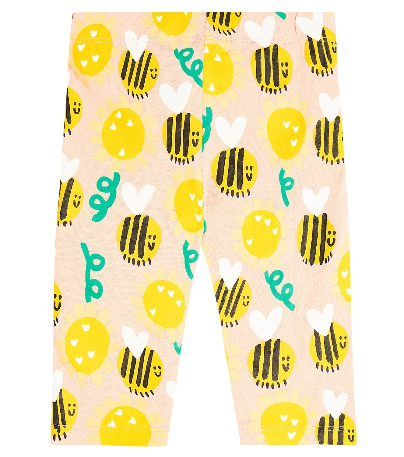 Леггинсы хлопковые Stella Mccartney Kids, бежевый — фото 2