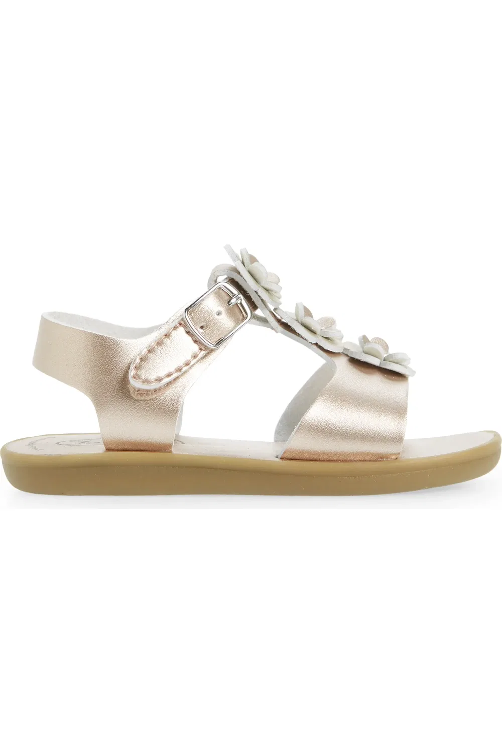 Детские сандалии водонепроницаемые с цветами Jasmine Footmates, Rose Gold Micro — фото 3