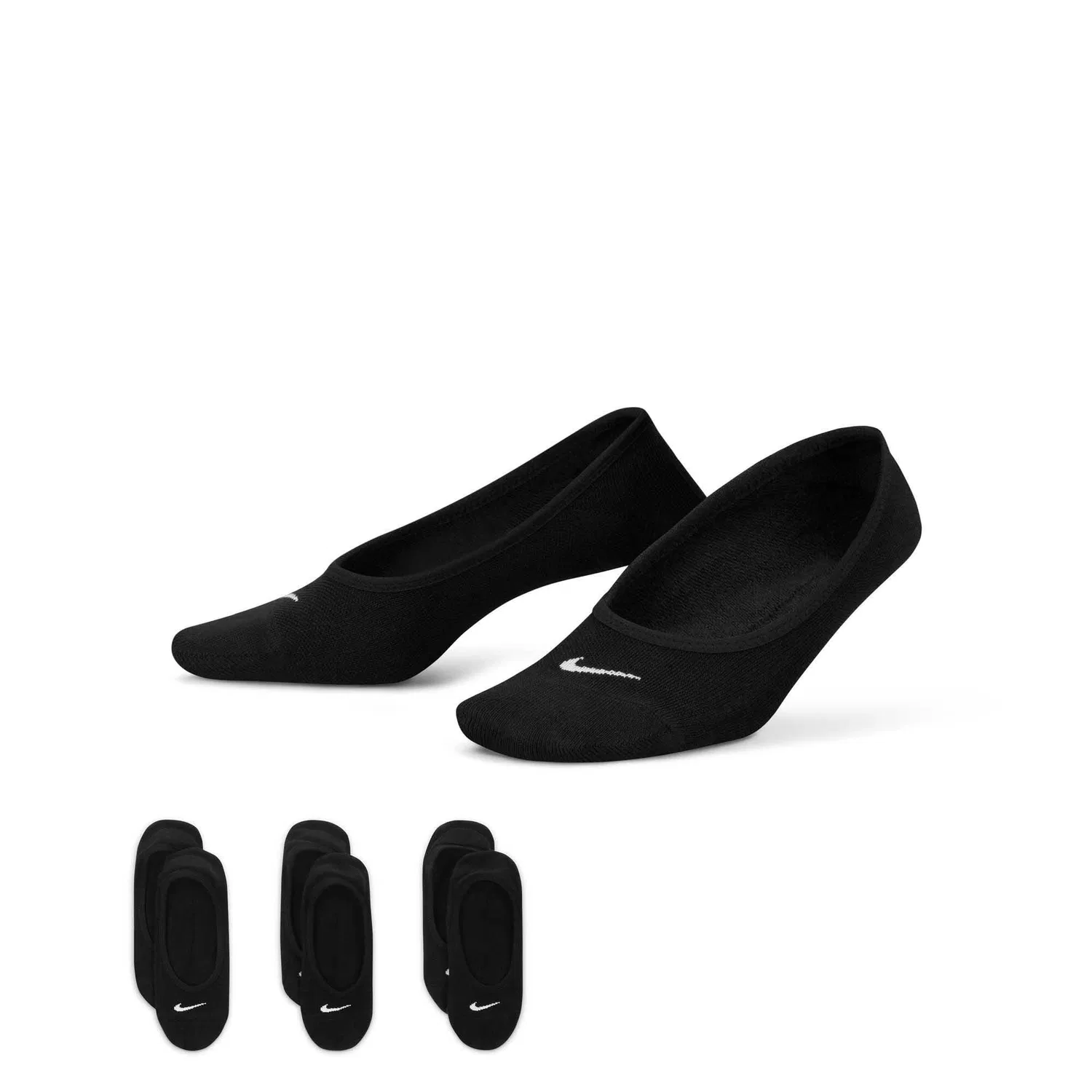 Женские носки-следки Nike Everyday Lightweight Footie, Цвет: Schwarz — фото 4