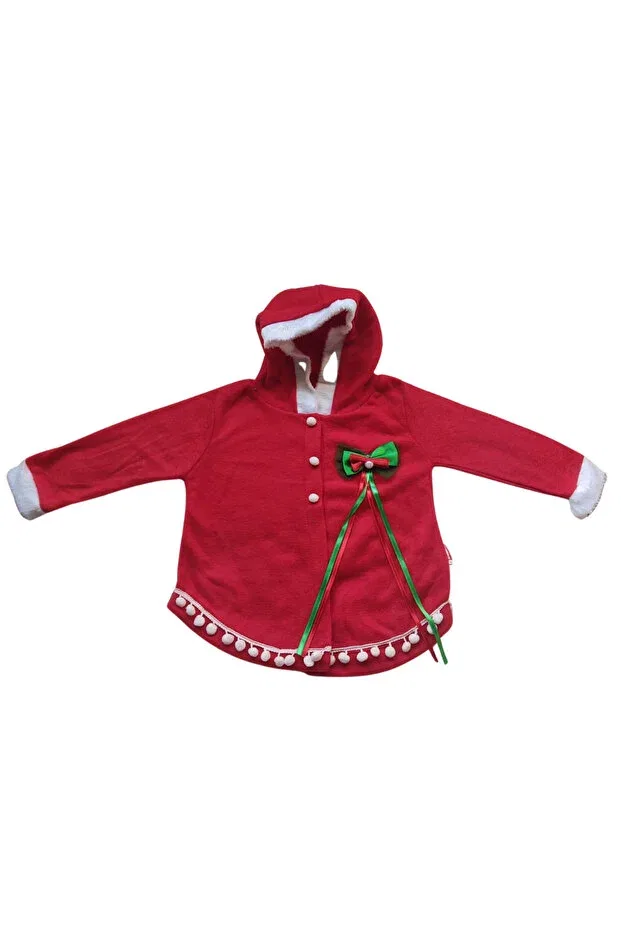 Детское платье-накидка с длинным рукавом Minischestore, Red