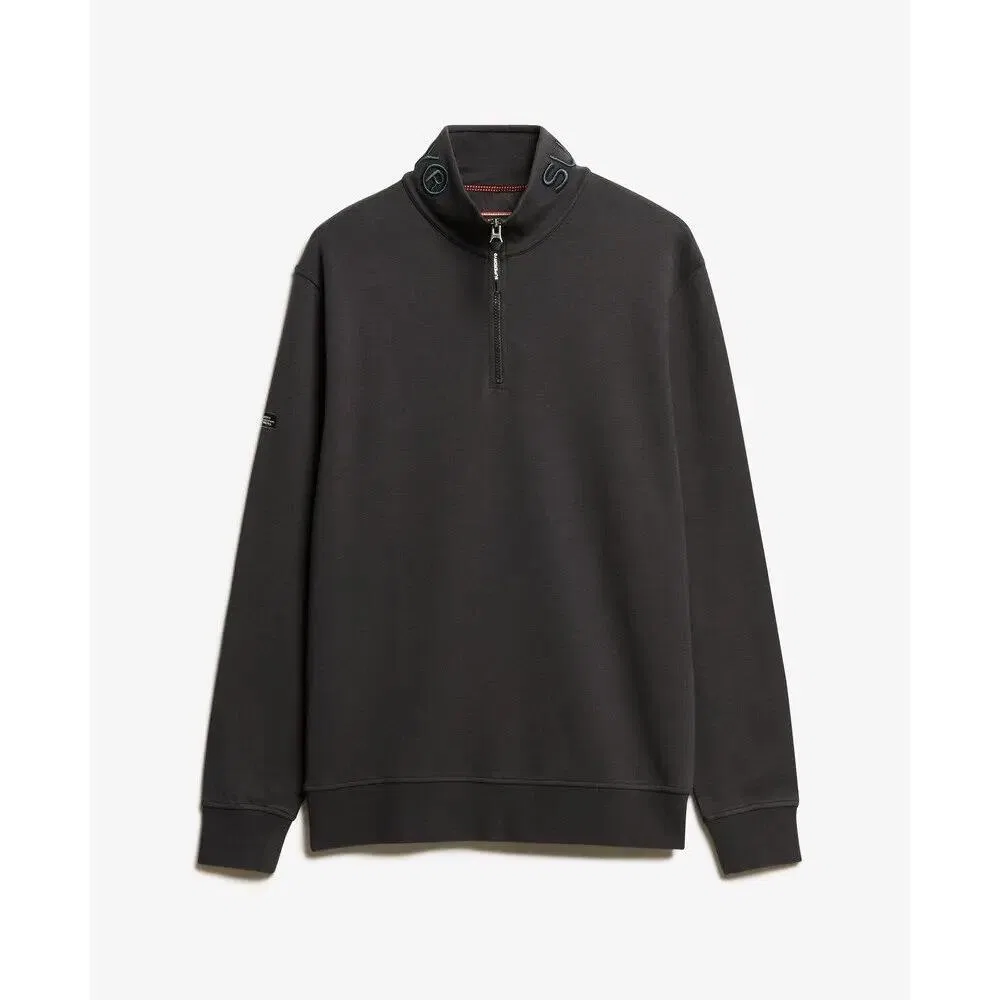Мужской свитшот с воротником-хенли Superdry Utility Henley, Grau