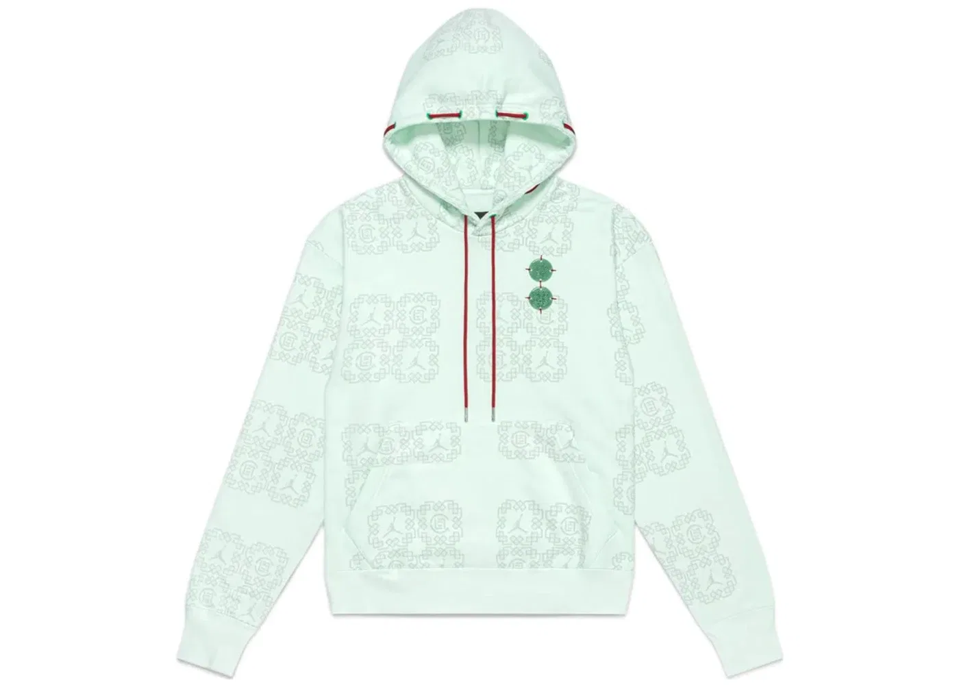 Мужской флисовый худи Jordan x CLOT, Barely Green