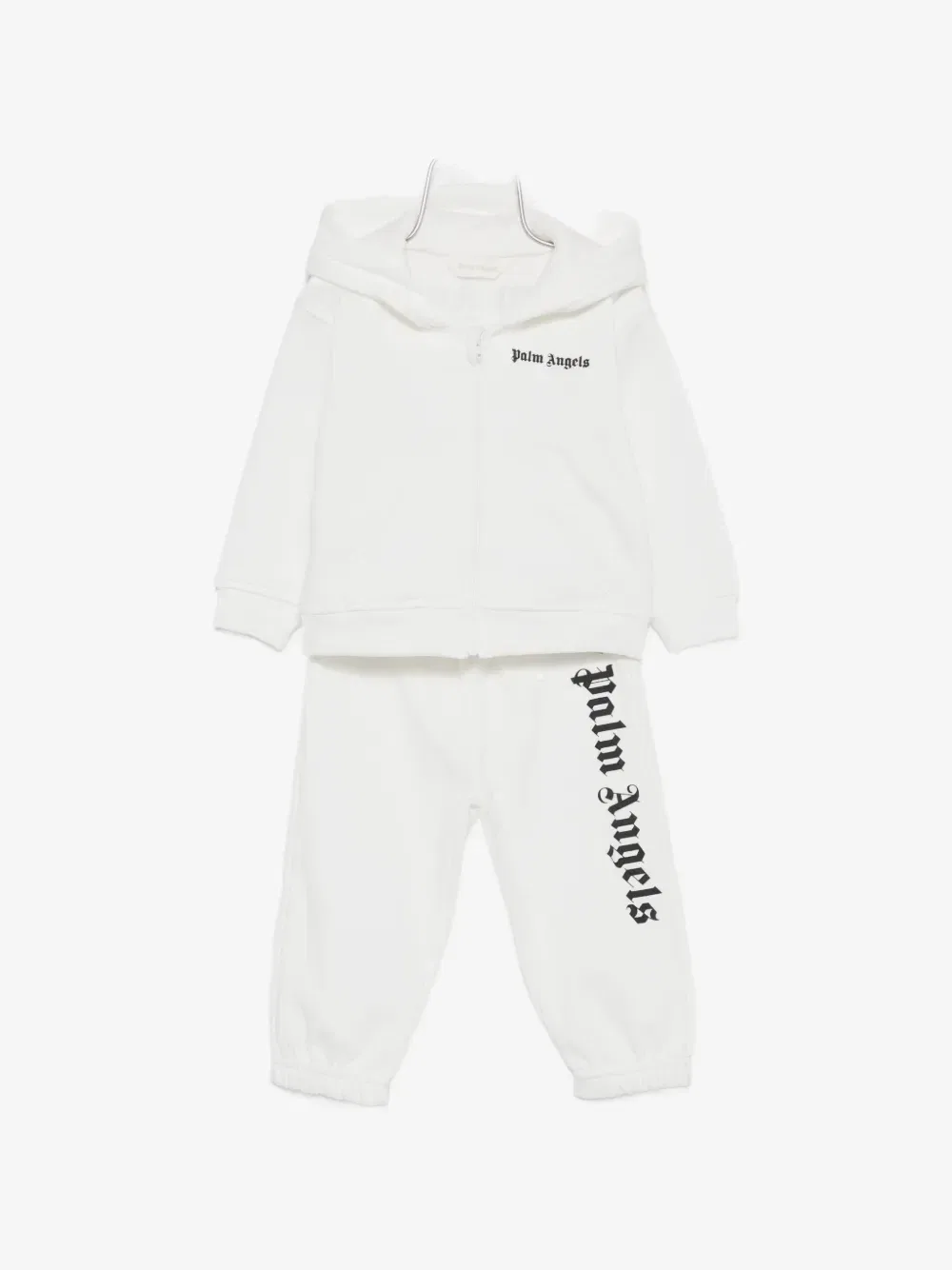 Спортивный костюм на молнии с логотипом Palm Angels Kids, белый