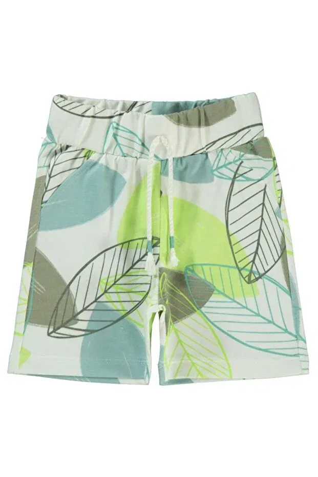 Детские шорты для мальчиков с принтом Leaf printed shorts Civil Boys, Light Agla Green