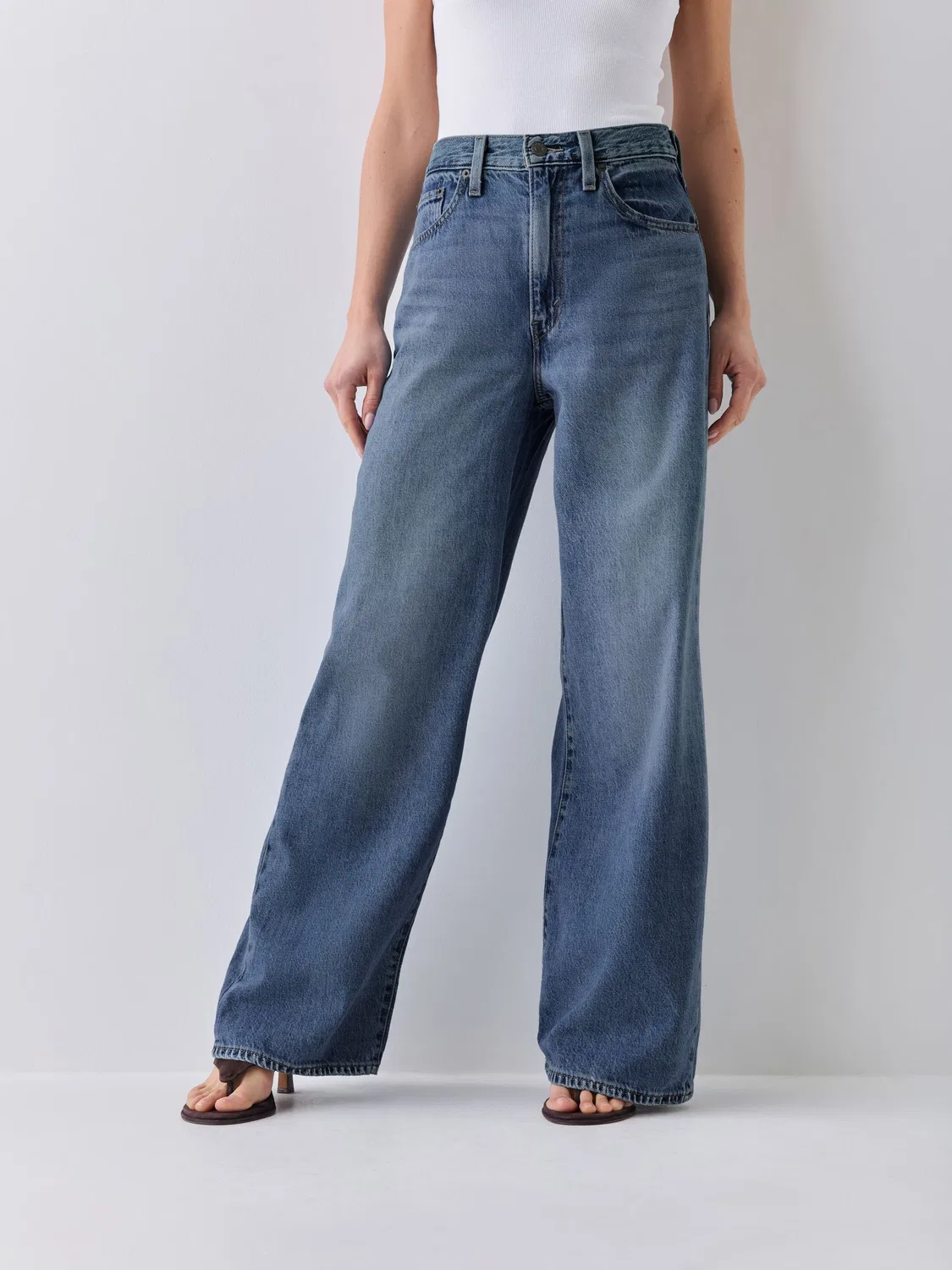 Джинсы широкие Cinch Wide Leg Levi's, Pass The Parcel Blue