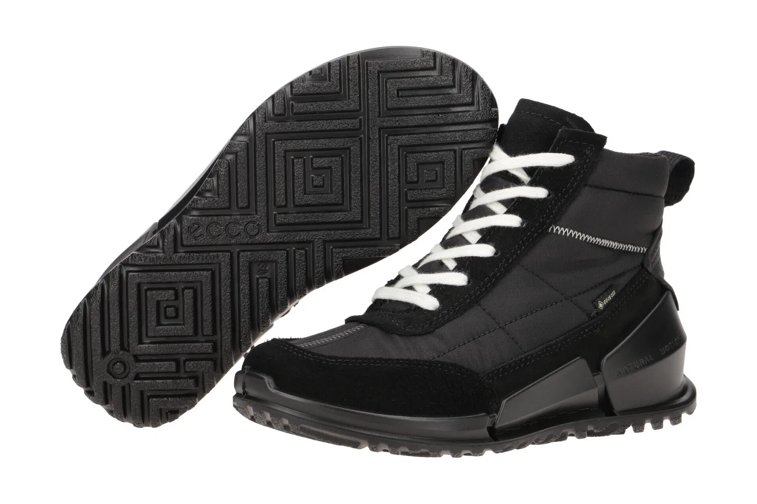 Детские ботинки на шнуровке с молнией BIOM K1 GTX Ecco, Schwarz — фото 3