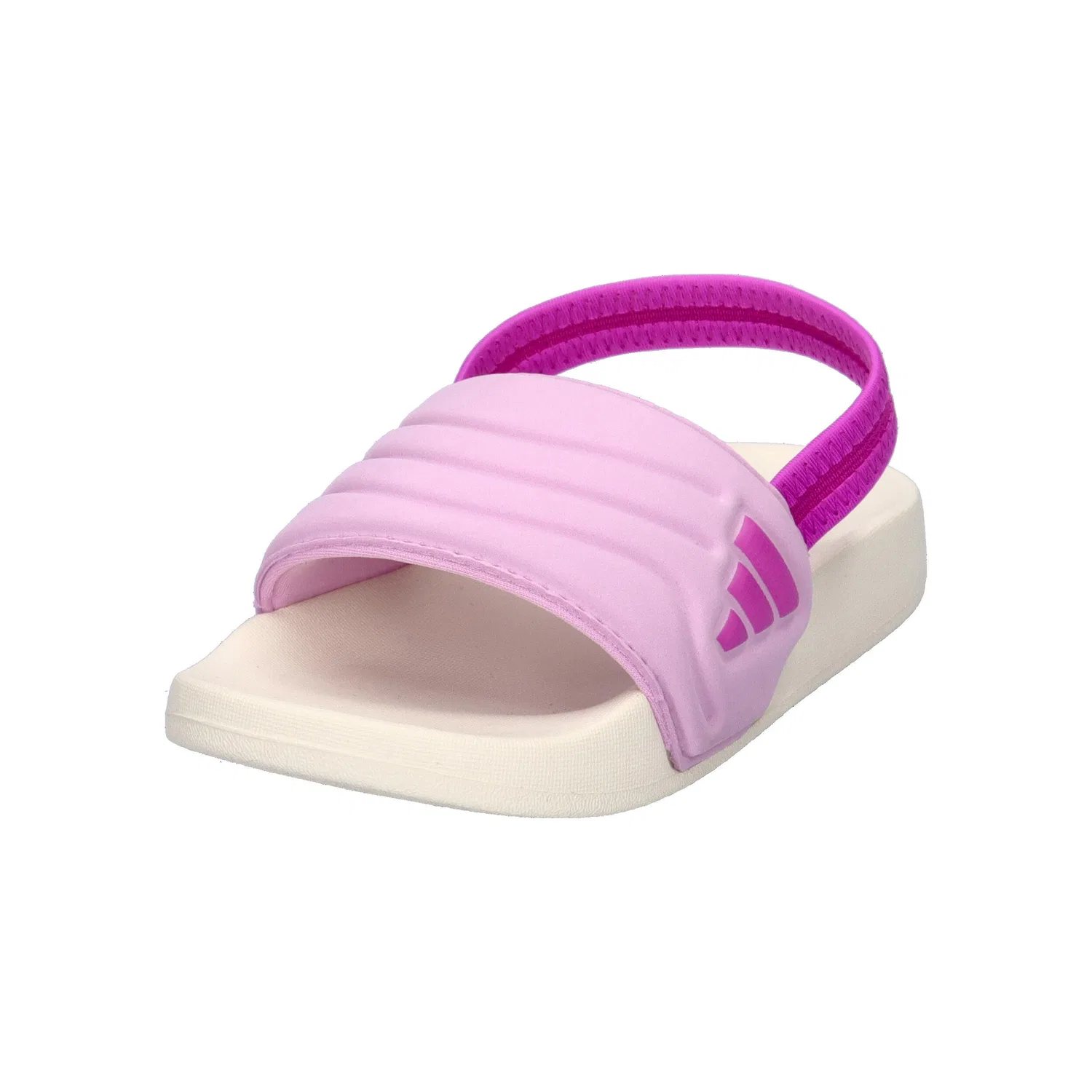 Детские шлепанцы с ремешком Adilette Estrap 2.0 Adidas, Weiss Konigliches Lila — фото 4