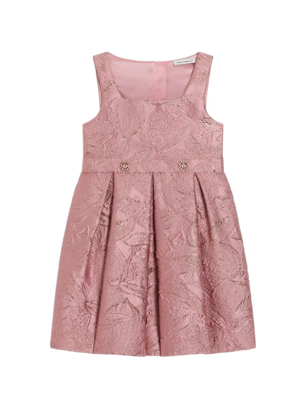 Парчовое платье люрекс Dolce & Gabbana Kids, розовый