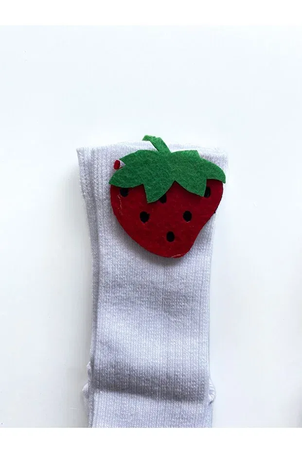 Детские носки для девочек с рисунком Portakal Bebek, Red Cherry-Orange-Strawberry — фото 3