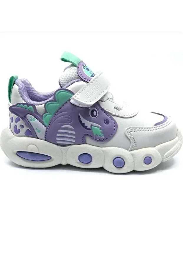 Детские спортивное ортопедическое кроссовки для девочек Lütfi, White-Lilac — фото 3