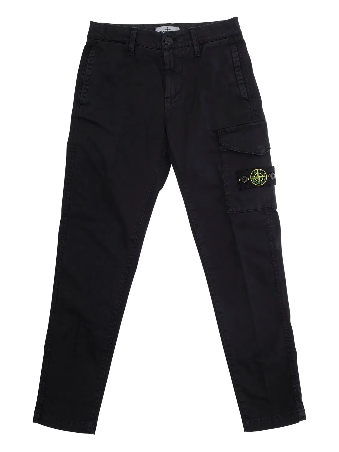 Брюки с карманами-карго из хлопка Stone Island, черный