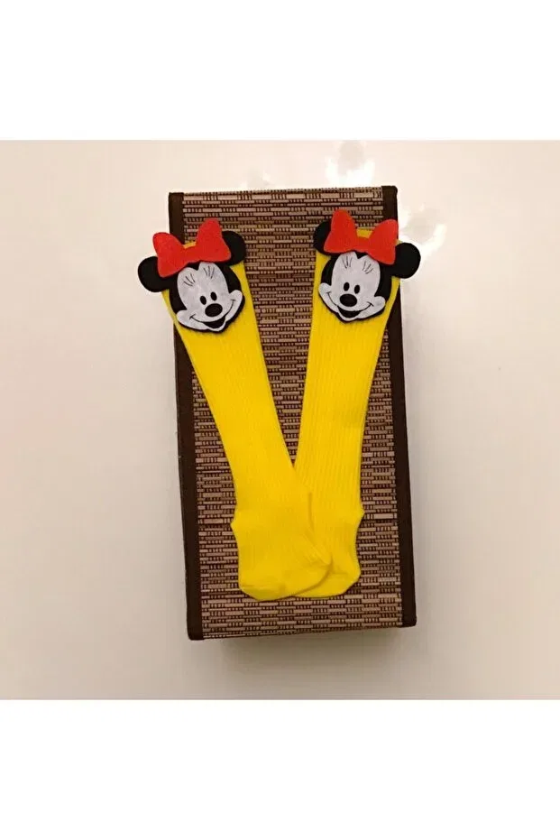 Детские носки для девочек с принтом Mickey Mouse Sude, Siyah — фото 3