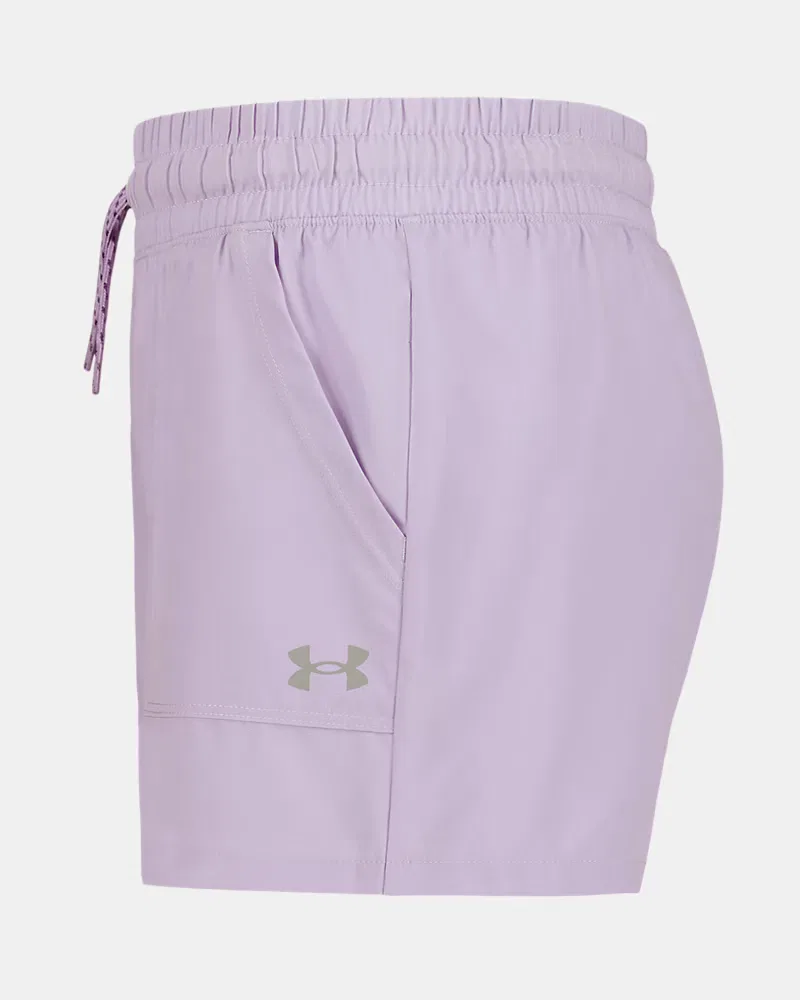 Шорты с внутренним швом 6,4 см быстросохнущие UA Base UnderArmour, Purple Crest/Steel — фото 4