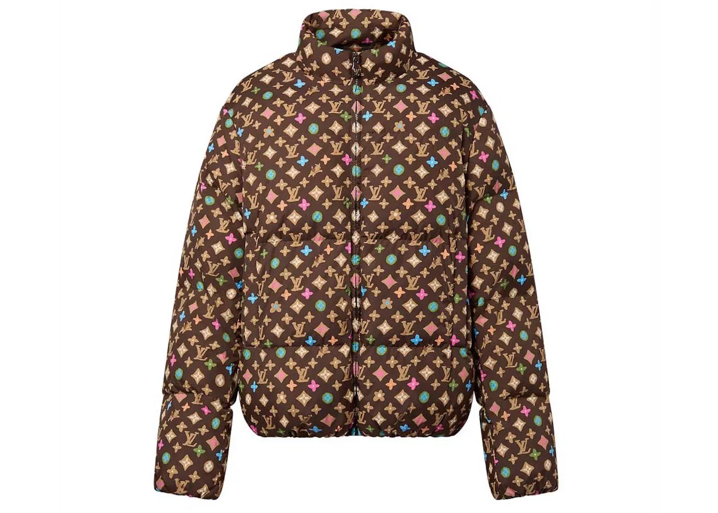 Мужская куртка с принтом Monogram Louis Vuitton, Brown Pastel Multicolor