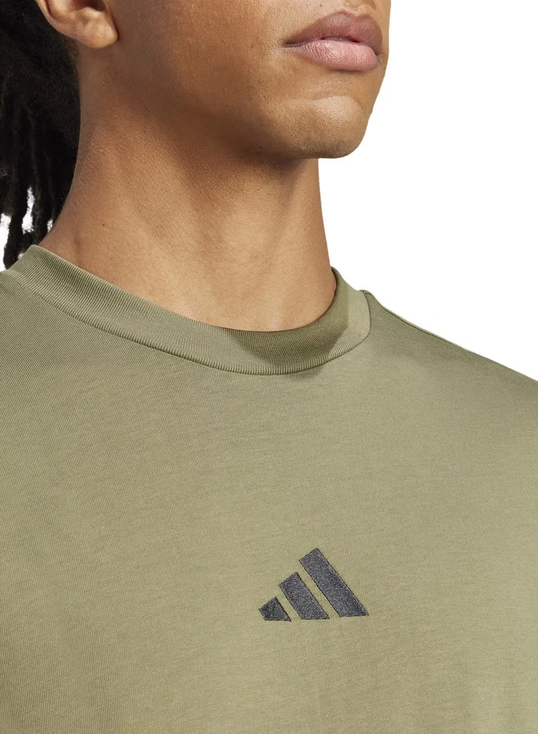 Футболка с вышитым логотипом Adidas, черный — фото 3