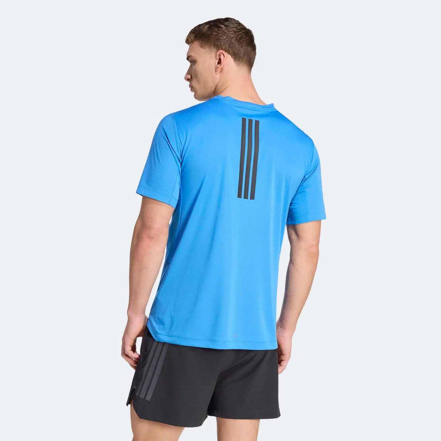Мужская футболка с тремя полосками Adidas Performance, Ray Blue — фото 2
