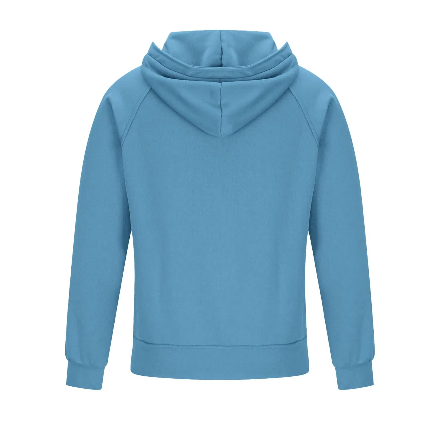Мужская худи с полной застежкой-молнией Vintage Drawstring Loose Fit, Azure — фото 4
