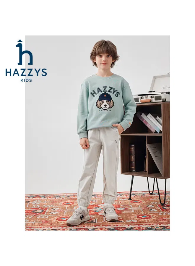 Брюки спортивные с эластичным поясом, модель Boys' Elastic Sports Style Woven Long Pants, Hazzys, темно-синий — фото 2