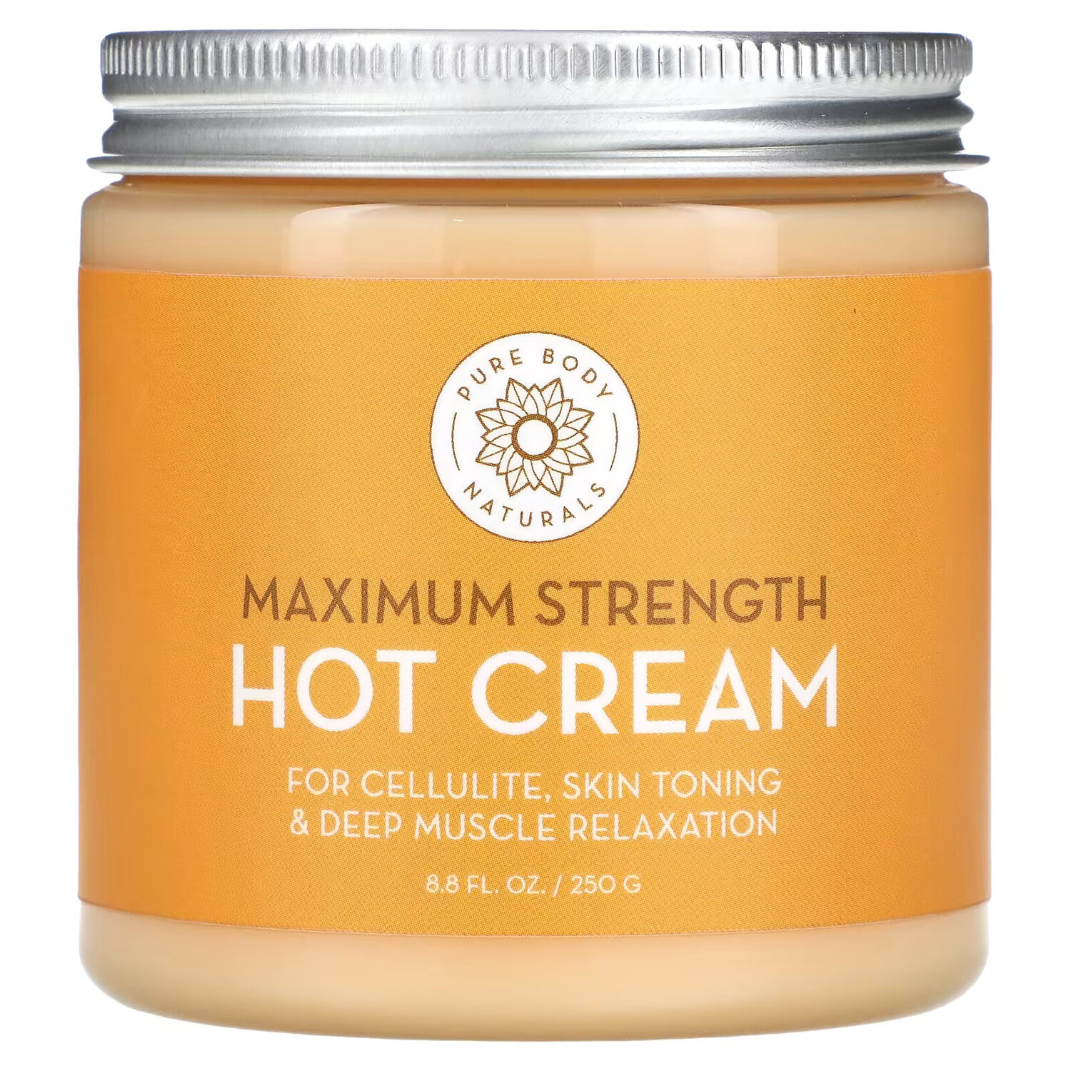 Pure Body Naturals, согревающий крем максимальной силы действия, 250 г (8,8 жидк. унции) — фото 2
