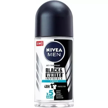 Дезодорант-роллон свежести NIVEA Men Invisible Black & White Fresh, 50 мл